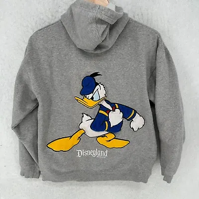 Buy Vintage Disneyland Resort Donald Duck Hoodie Adult Small Full Zip Sweatshirt * • 28.17£