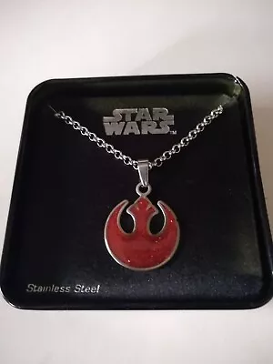Buy New Star Wars Rebel Alliance Stainless Steel Pendant Necklace, Tin Case • 12.31£