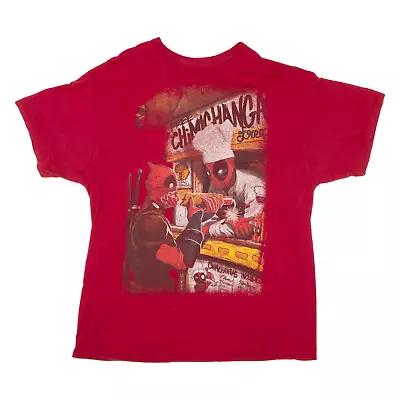 Buy MARVEL Deadpool Mens T-Shirt Red XL • 8.99£