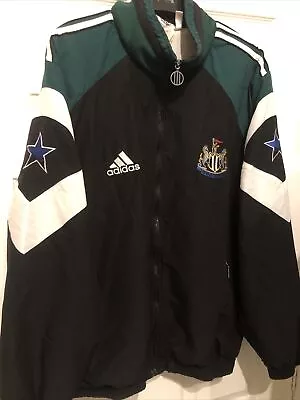 Buy Newcastle United 1995/96 Adidas Brown Ale Jacket Size 42-44” Football Wear Shirt • 10.50£