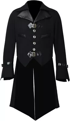 Buy Gothic Victorian Tailcoat Steampunk VTG Coat Jacket Halloween Cosplay Costume • 29.75£