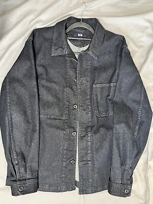 Buy Men’s Uniqlo Jacket Blue Denim Jean Work Jacket Size M • 17£