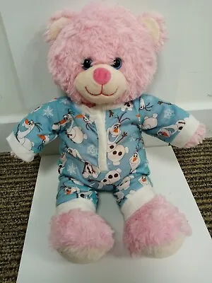 Buy Build-A-Bear Pink Teddy Bear Soft Plush Stuffed Toy, Olaf Pyjamas • 8.99£