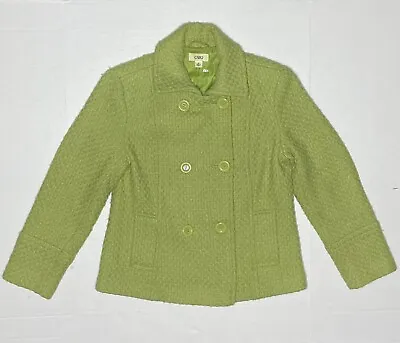 Buy Cato Green Button Up Sweater/Jacket Pea Coat Contains Wool Size M • 23.68£