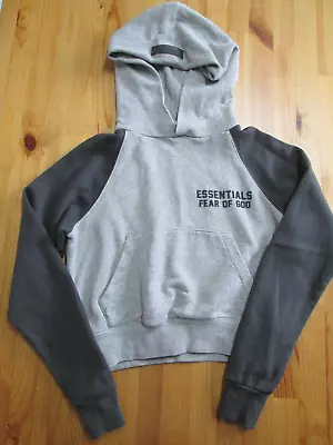 Buy Authentic ESSENTIALS Grey/Black Logo Fear Of God Hoody  Age 6/7 Years  D • 30£