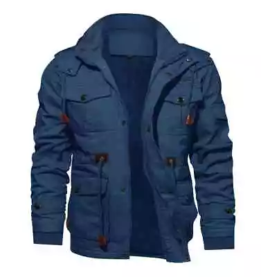 Buy KEFITEVD LARGE Men Jackets Bomber Cargo Jackets Military Jacket Winter Coat • 29.99£