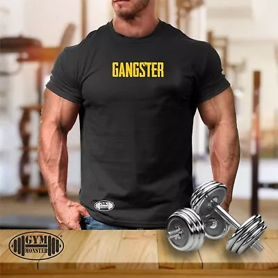 Buy Gangster T Shirt Gym Clothing Bodybuilding Training Workout Exercise Boxing Top • 6.99£