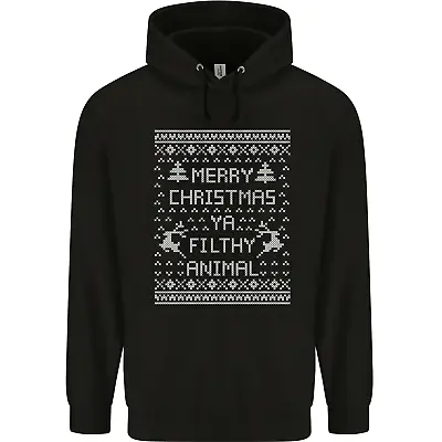 Buy Merry Christmas Ya Filthy Animal Mens 80% Cotton Hoodie • 19.99£