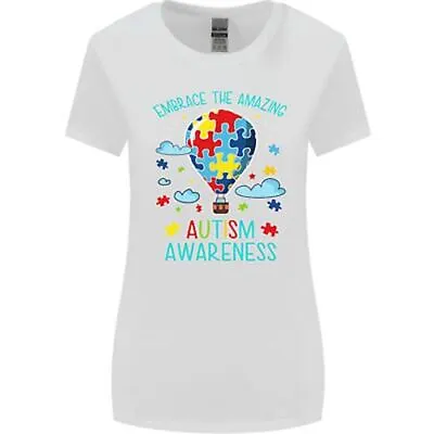 Buy Autism Awareness Embrace Amazing Autistic Womens Wider Cut T-Shirt • 9.99£