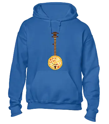 Buy Banjo Pizza Hoody Hoodie Funny Cool Music Musician Guitar Player Design Joke • 16.99£