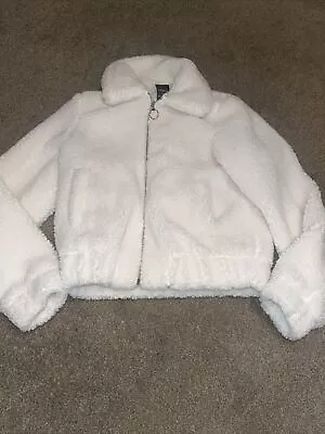 Buy Primark Ladies Cream Teddy Fleece Jacket 2 XS • 5£