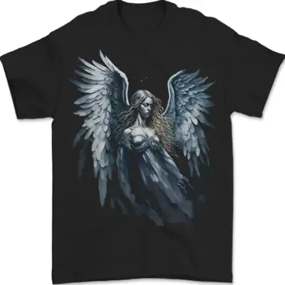 Buy A Gothic Guardian Angel Fantasy Goth Mens T-Shirt 100% Cotton • 8.47£
