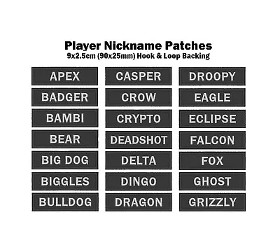 Buy Player Nickname/Callsign Embroidered Patches - Airsoft Paintball Teams • 4.39£