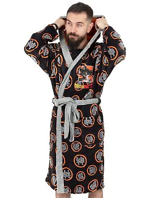 Buy Dragon Ball Z Goku Dressing Gown Mens Black Pyjamas Robe Bathrobe • 34.95£