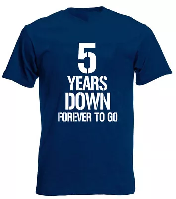 Buy 5 Years Down T-Shirt, 5th Wedding Anniversary Gifts Present For Husband Him Men • 9.99£