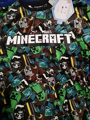 Buy Primark Boys Minecraft Soft Fleece Pyjamas Set 13-14y New With Tags • 10.99£