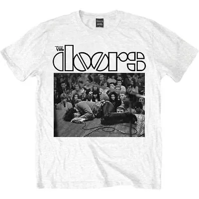 Buy Official The Doors Jim On Floor White Crew Neck Cotton T-Shirt - Sizes S To XXL • 12.95£