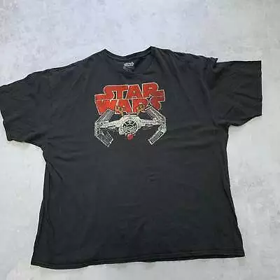 Buy Star Wars T Shirt Mens 4XL Black Graphic Print • 8£