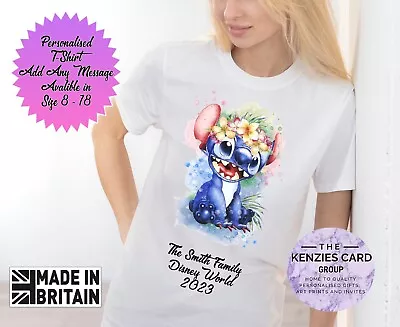 Buy Personalised Disney's Lilo And Stitch Woman's T Shirt Disney Trip Disneyland V2 • 12.70£