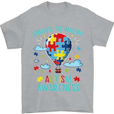 Buy Autism Awareness Embrace Amazing Autistic Mens T-Shirt 100% Cotton • 10.48£