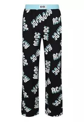 Buy Mens ACDC Lounge Pants Cotton PJs Adult Music Band Classic Logo Print Pyjamas • 19.99£