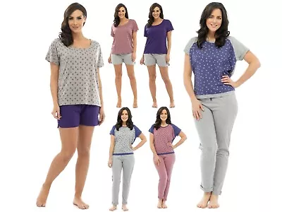 Buy Womens Pyjamas 2 Piece Set Nightwear Short Or Long Ladies Pjs Girls Xmas Gift  • 9.95£
