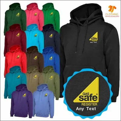 Buy Personalised Embroidered GAS SAFE REGISTER Hooded Jumper Workwear Uniform Hoodie • 17.87£