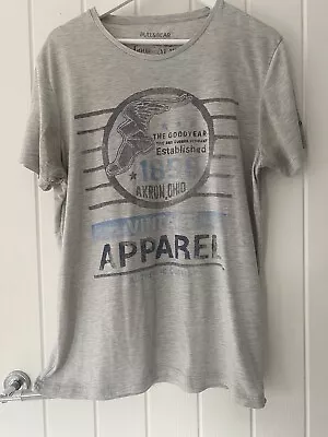 Buy Mens Pull & Bear Grey T-shirt Size L Good Year • 0.99£