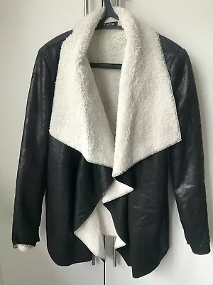 Buy Black Jacket With Cream Wooly Lining (UK 10) • 20£