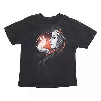 Buy SPIRAL Mens T-Shirt Black XL • 7.99£