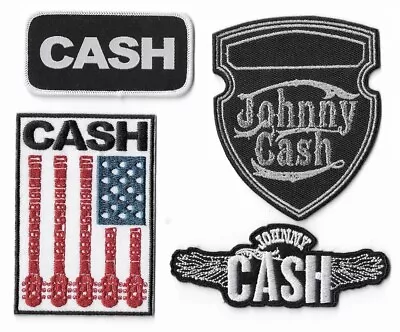 Buy Lot Of 4 JOHNNY CASH Woven IRON-ON PATCHES 100% Official Licensed Merch • 10.39£