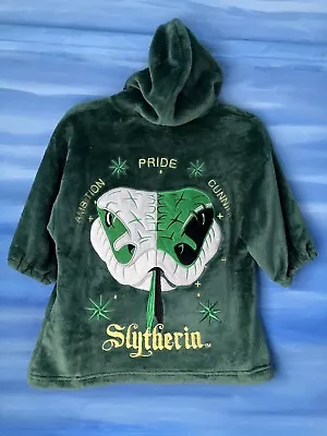 Buy Harry Potter Slytherin Hoodie Green Snuddie Snuggle Snoodie Oversized Age 5 - 6 • 14.99£