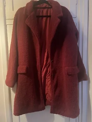 Buy Teddy Fleece Coat Size XL(16), Lined, Worn Once, Very Good Condition. • 6.50£