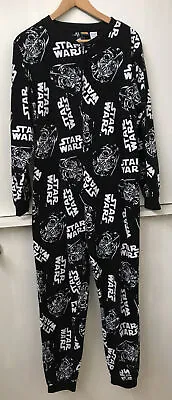 Buy Star Wars Black White Darth Vader Adult Fleece One Piece Pajamas Size M Medium • 19.24£