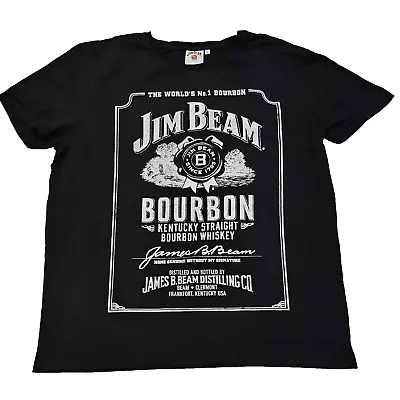 Buy Black Jim Beam TShirt Bourbon Graphic Print XL Kentucky Tee Whisky • 14.95£
