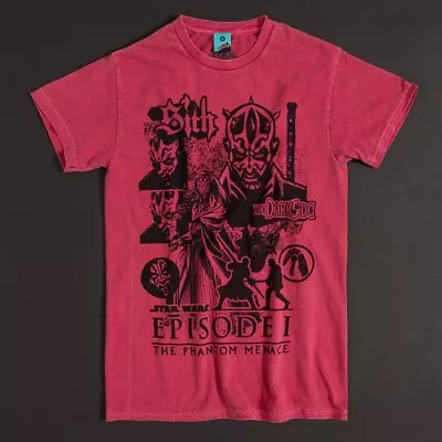 Buy Official Star Wars Darth Maul Vintage Wash Red T-Shirt : S,M,L,XL,XXL,3XL • 24.99£