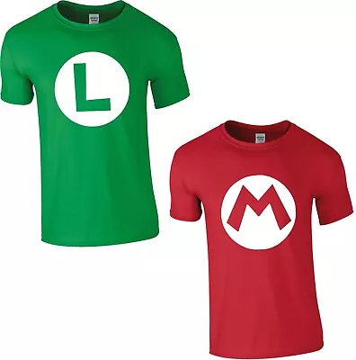 Buy Printed Super Mario Luigi T-Shirt Mario Bros Super Mario Game Series Gamer Top • 13.99£