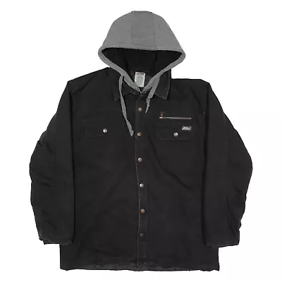 Buy DICKIES Quilted Lined Mens Workwear Jacket Black Hooded L • 40.99£
