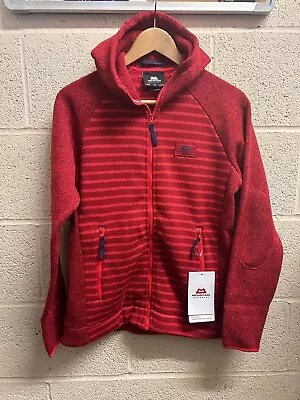 Buy Mountain Equipment Dark Days Hooded Women's Jacket Red Stripped M Uk 12 • 35£