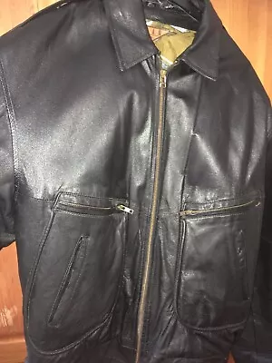 Buy Leather Jacket Mens Medium Black • 30£
