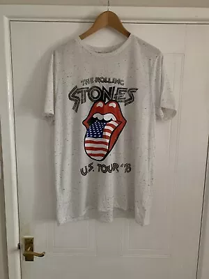 Buy The Rolling Stones T Shirt Unisex US Tour ‘78 White Size 18 L/XL • 7.50£
