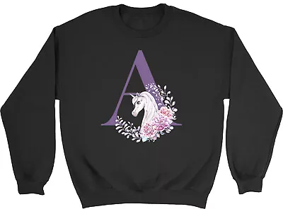 Buy Initials Unicorn Animal - A Kids Childrens Jumper Sweatshirt Boys Girls Gift • 12.99£