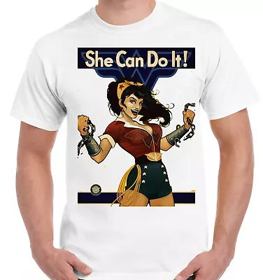 Buy Wonder Woman Bombshell Mens T Shirts Short Sleeve Women Kids T-shirt Gift • 7.99£