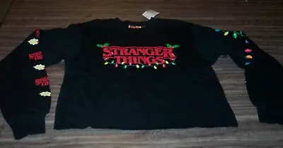 Buy WOMEN'S TEEN STRANGER THINGS CHRISTMAS Crew Sweatshirt XL NEW W/ TAG • 28.42£