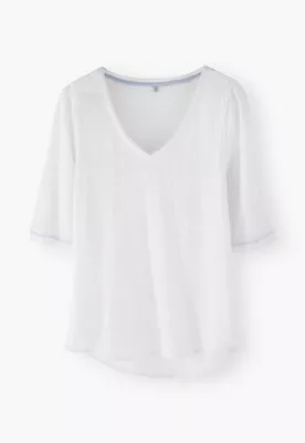 Buy 100% Linen Wrap London  V Neck T-shirt Top Uk 20 New • 45£