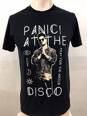 Buy PANIC AT THE DISCO PRAY FOR THE WICKED GILDAN BLACK T-SHIRT TOUR 2019 Size M  • 25£