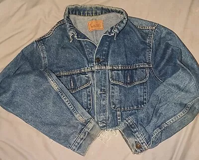 Buy Vintage Oversized Cropped Denim Jacket • 35£