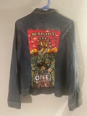 Buy Custom Hand Painted 1 Of A Kind Metallica Denim Jacket • 57£
