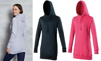 Buy Ladies Sweatshirt Longline Hoodie Hooded Womens Long Line Top Size 8 10 12 14 • 9.95£