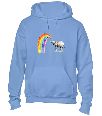 Buy Elephant Painting Rainbow Hoody Hoodie Funny Cute Animal Lover Design Fashion • 16.99£